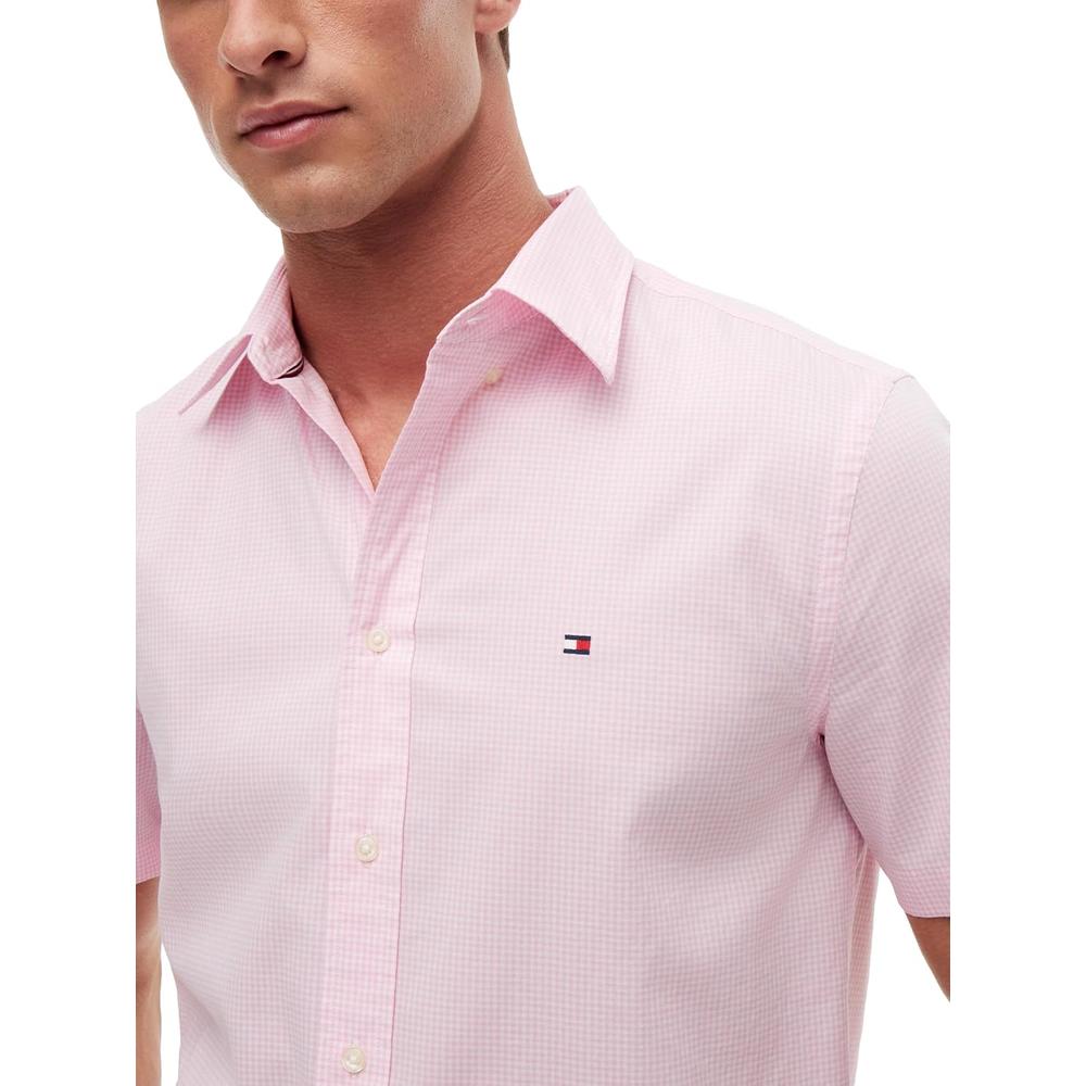 CAMISA PARA HOMBRE TOMMY HILFIGER REGULAR FIT MANGA CORTA ROSA CLÁSICO BLANCO - 2
