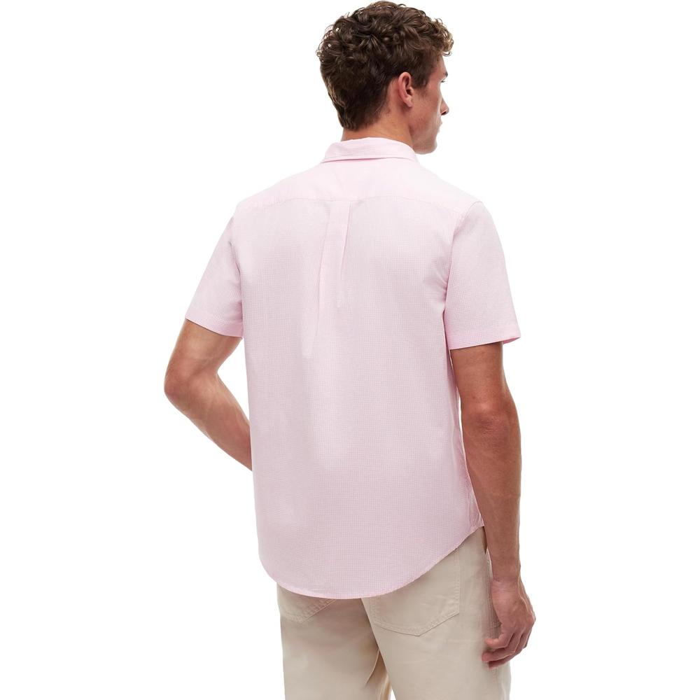 CAMISA PARA HOMBRE TOMMY HILFIGER REGULAR FIT MANGA CORTA ROSA CLÁSICO BLANCO - 4