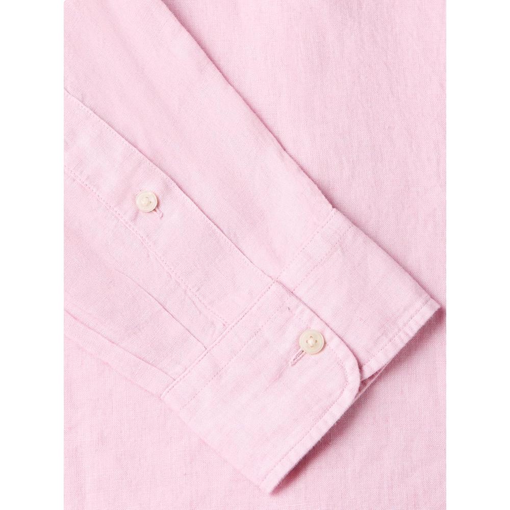 CAMISA PARA HOMBRE TOMMY HILFIGER REGULAR FIT MANGA LARGA ROSA CLARO - 5