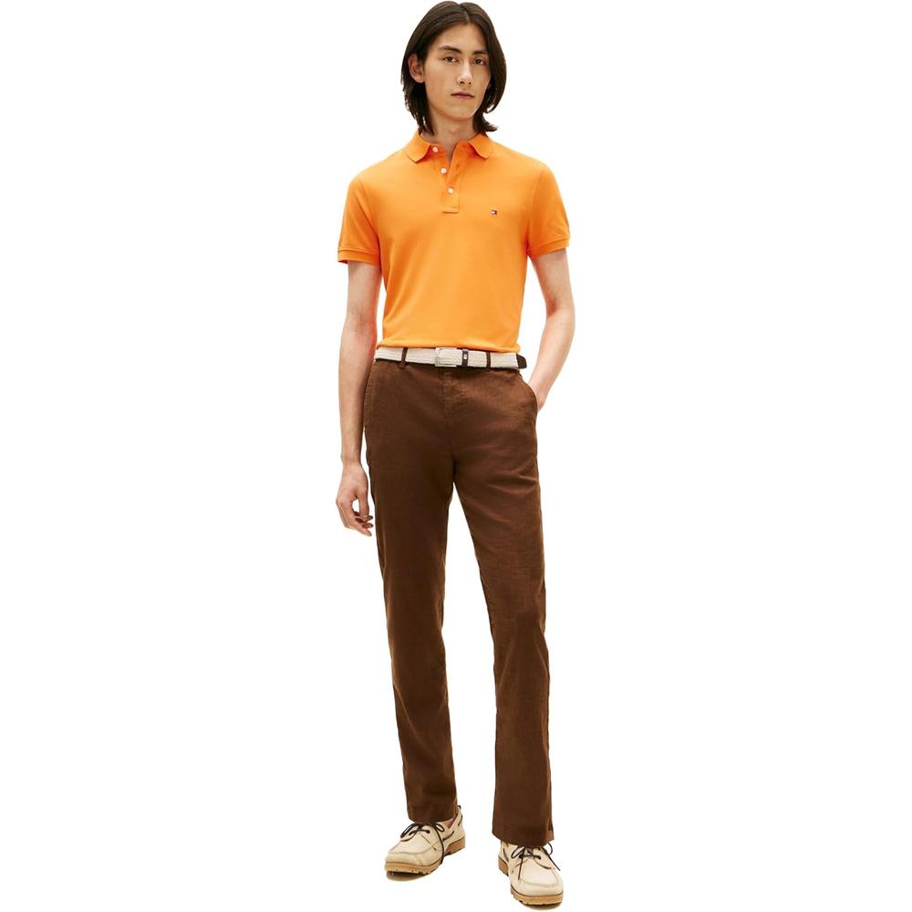 POLO PARA HOMBRE TOMMY HILFIGER 1985 SLIM FIT MANGA CORTA NARANJA TULIPÁN - 3