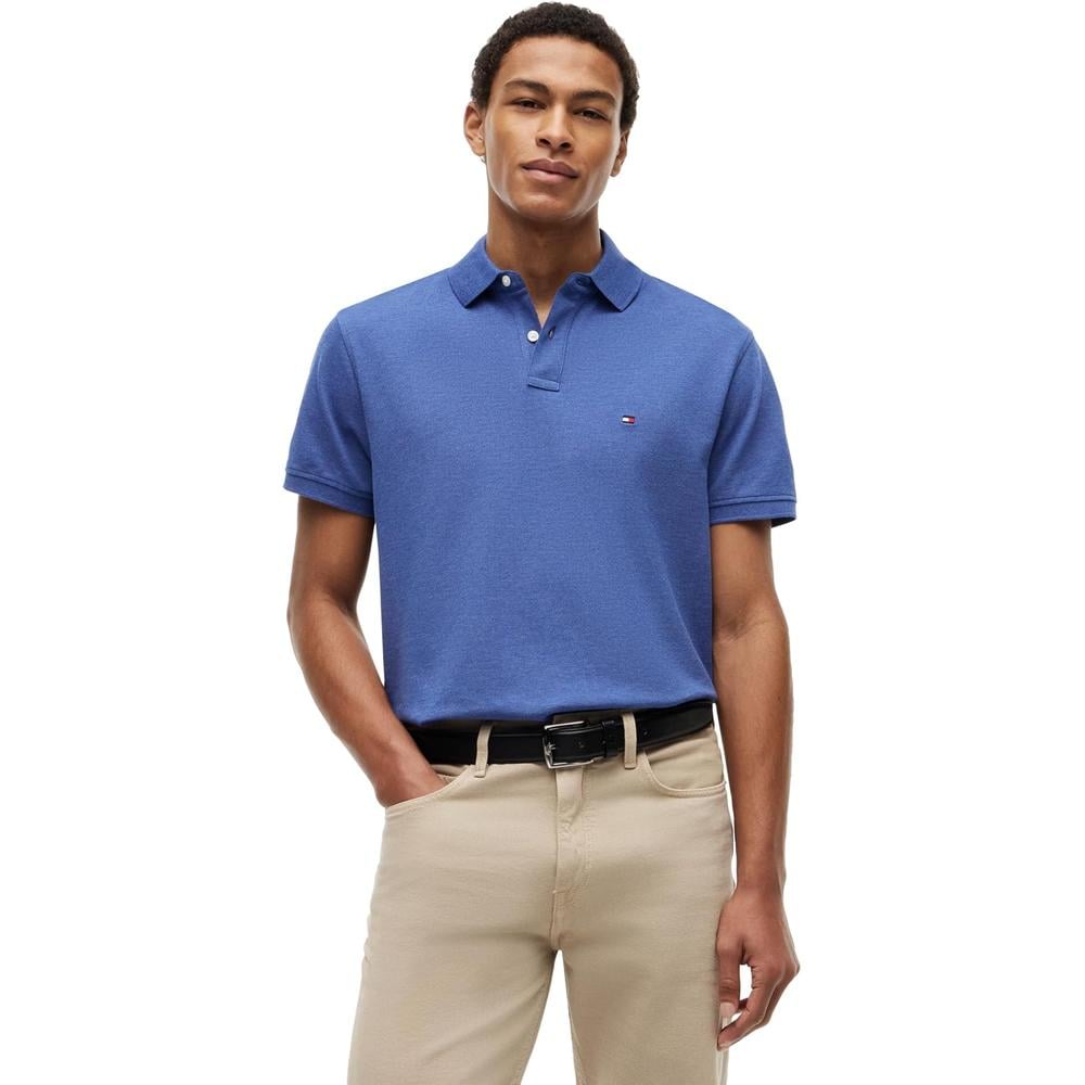 POLO PARA HOMBRE TOMMY HILFIGER CLASSIC FIT MANGA CORTA ÍNDIGO JASPEADO - 1