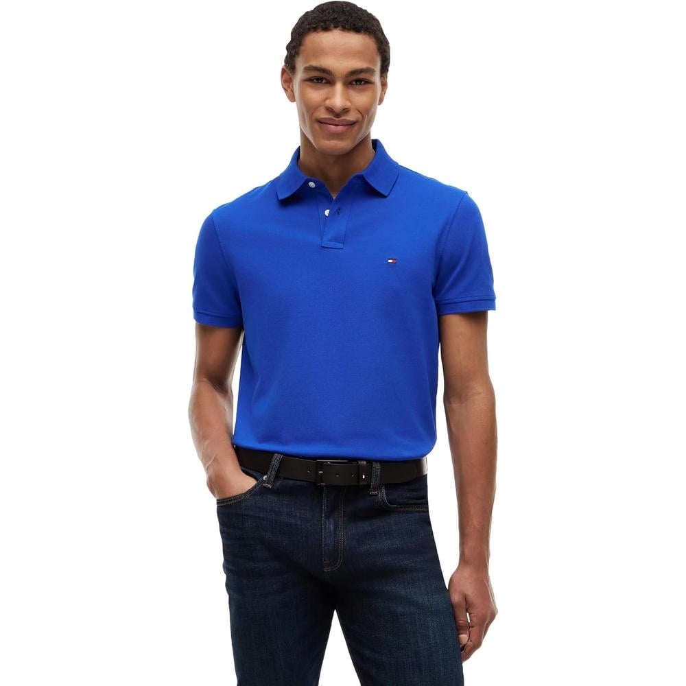 POLO PARA HOMBRE TOMMY HILFIGER 1985 REGULAR FIT MANGA CORTA AZUL REAL - 1