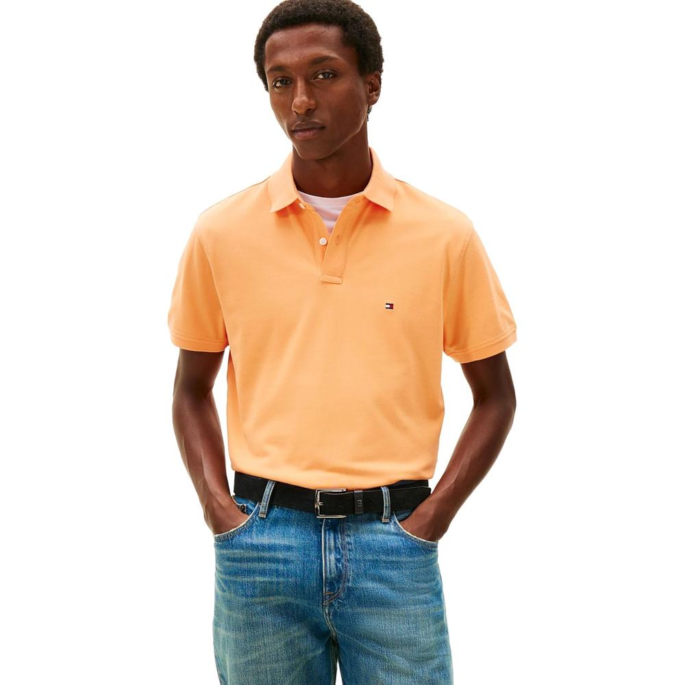 POLO PARA HOMBRE TOMMY HILFIGER CLASSIC FIT MANGA CORTA NARANJA FRUTAL - 1