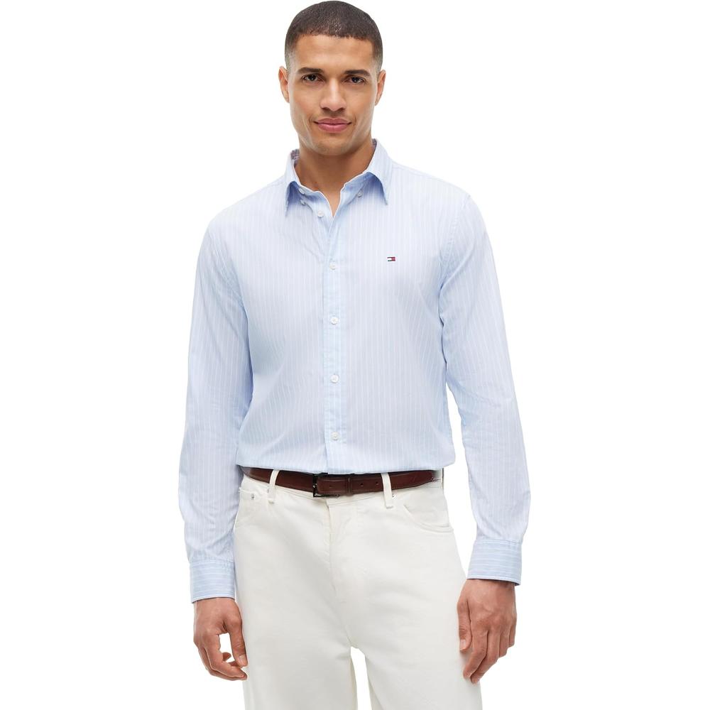 CAMISA PARA HOMBRE TOMMY HILFIGER REGULAR FIT MANGA LARGA AZUL CAMISA - 1