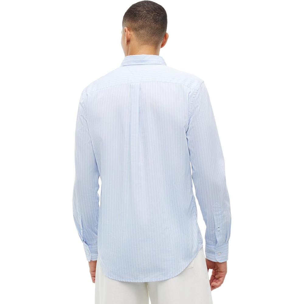 CAMISA PARA HOMBRE TOMMY HILFIGER REGULAR FIT MANGA LARGA AZUL CAMISA - 4