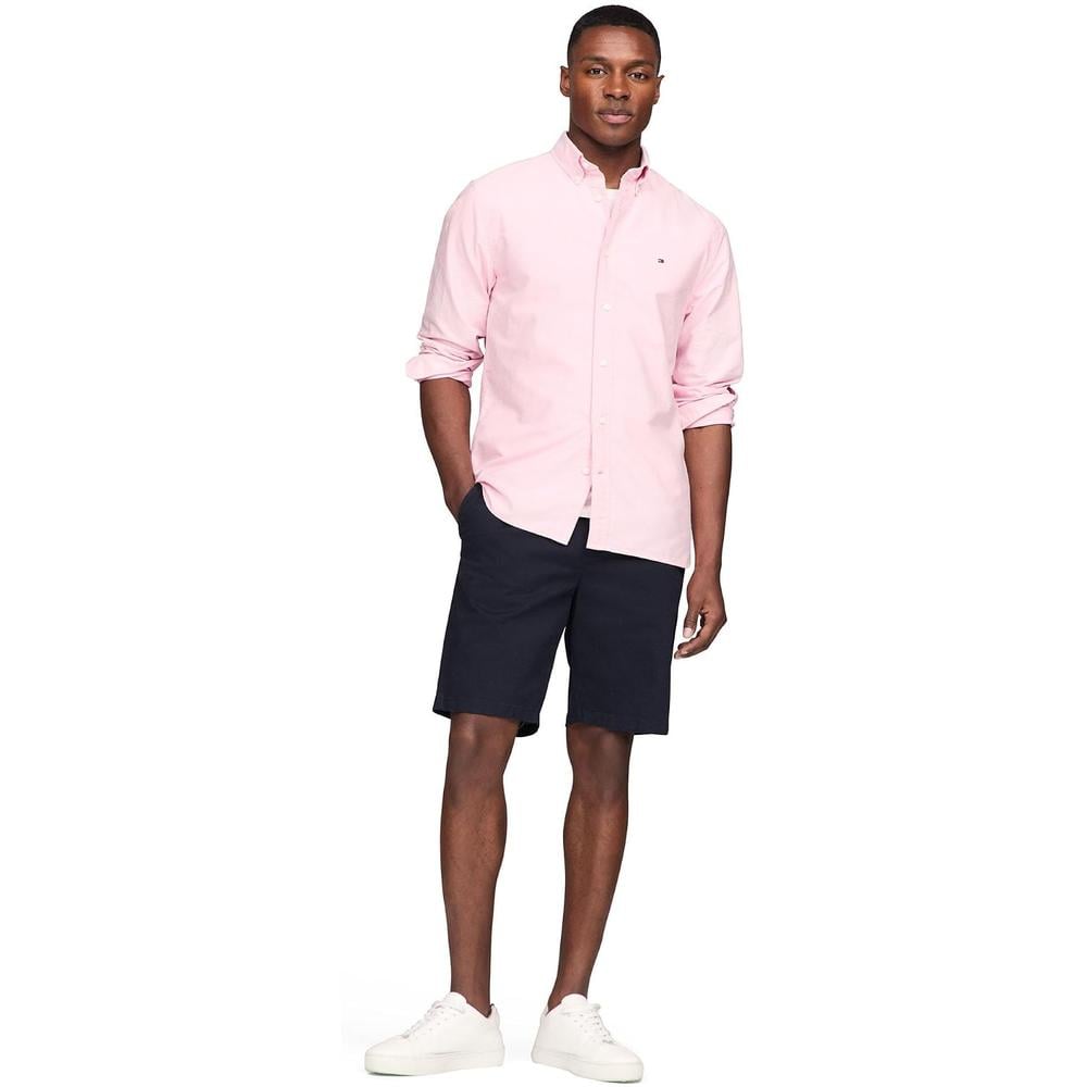 CAMISA PARA HOMBRE TOMMY HILFIGER OXFORD REGULAR FIT MANGA LARGA ROSA CLASICO - 3