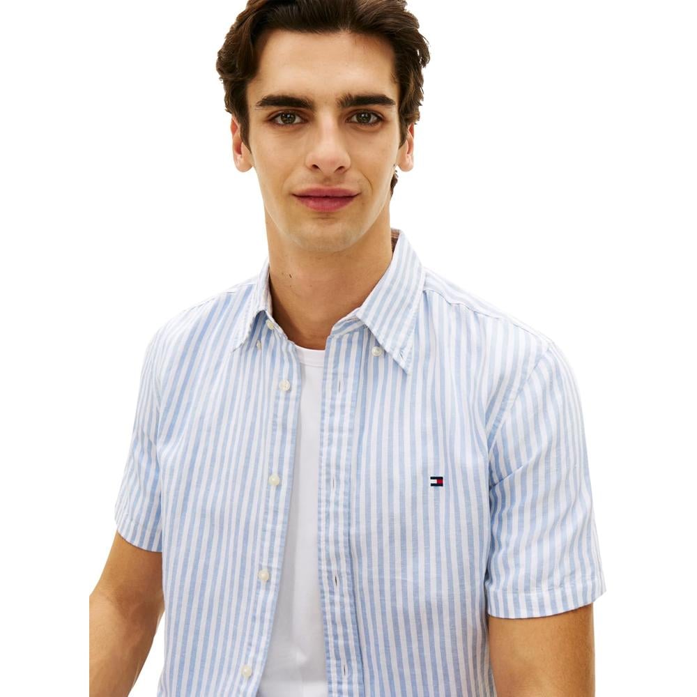 CAMISA PARA HOMBRE TOMMY HILFIGER MANGA CORTA LINO REGULAR FIT MULTICOLOR - 2