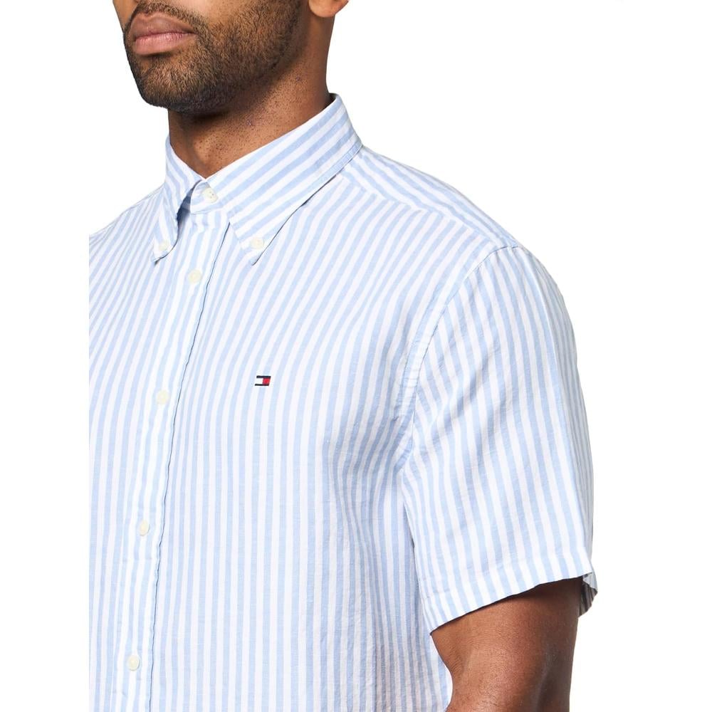 CAMISA PARA HOMBRE TOMMY HILFIGER MANGA CORTA LINO REGULAR FIT MULTICOLOR - 3