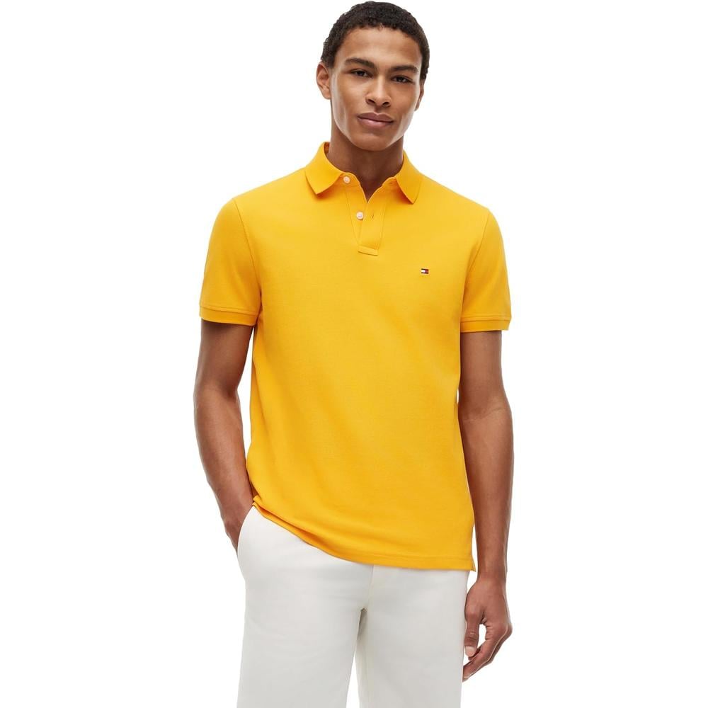 POLO PARA HOMBRE TOMMY HILFIGER 1985 REGULAR FIT MANGA CORTA NARANJA FLASH - 1