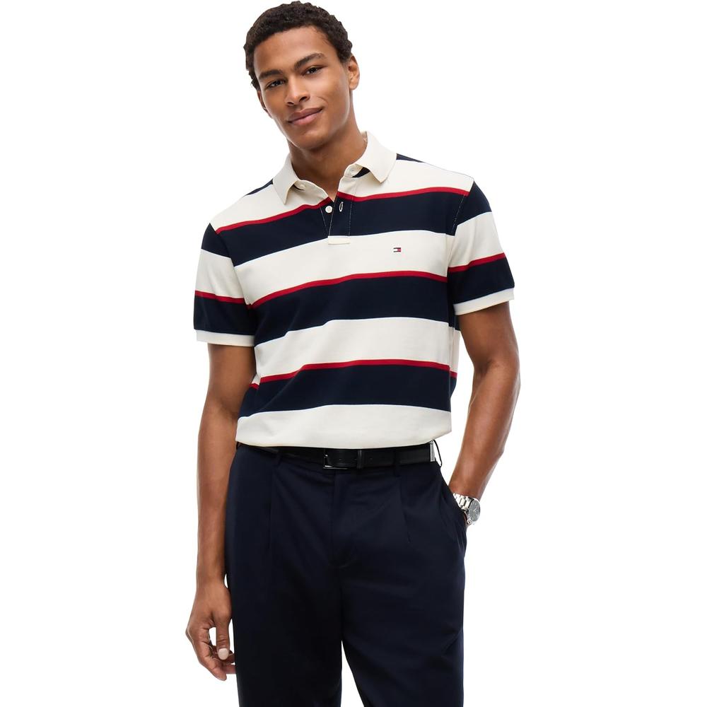 POLO PARA HOMBRE TOMMY HILFIGER CLASSIC FIT MANGA CORTA MULTICOLOR - 1