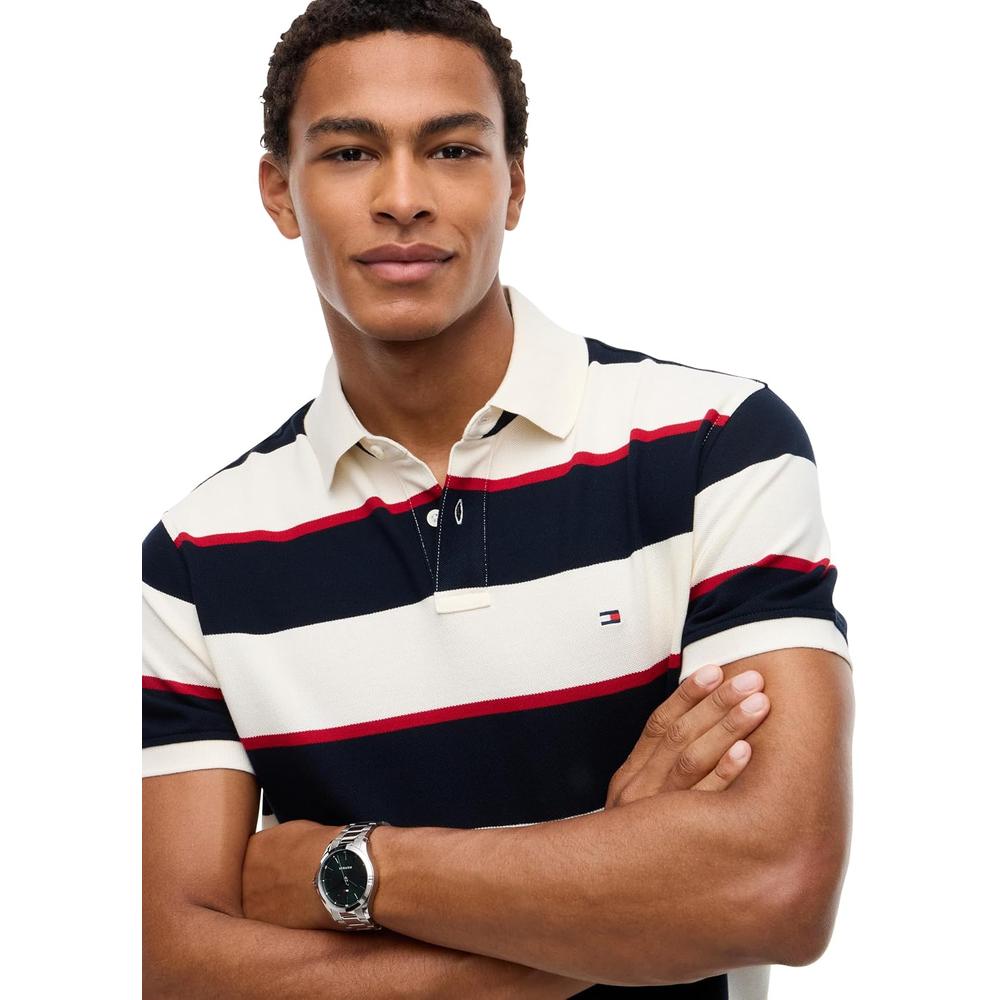 POLO PARA HOMBRE TOMMY HILFIGER CLASSIC FIT MANGA CORTA MULTICOLOR - 2