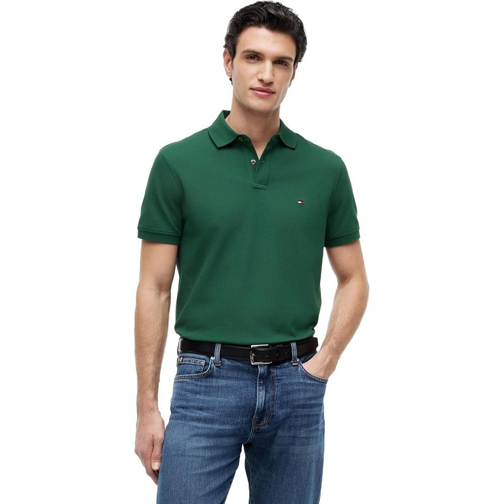 POLO PARA HOMBRE TOMMY HILFIGER 1985 REGULAR FIT MANGA CORTA VERDE CALLE - 1