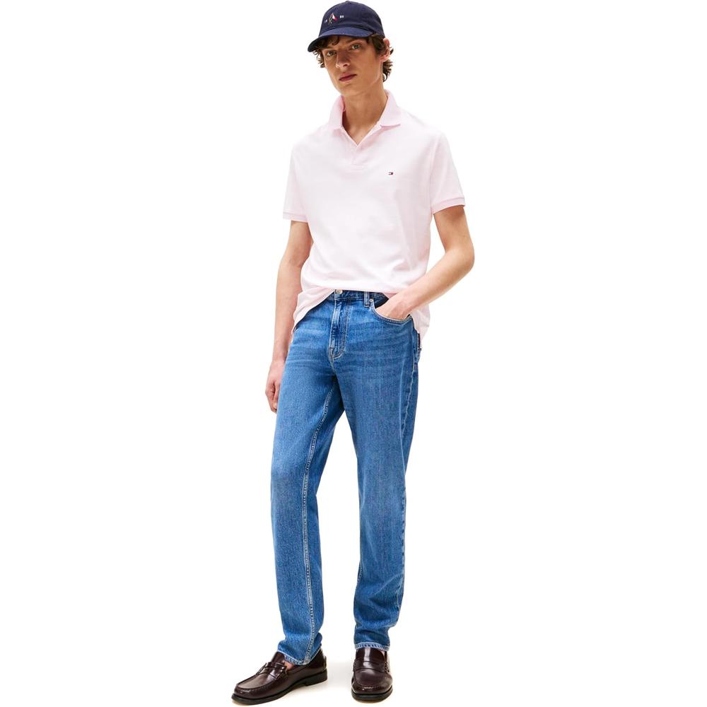 POLO PARA HOMBRE TOMMY HILFIGER REGULAR FIT MANGA CORTA ROSA CLARO Y CRUDO - 3