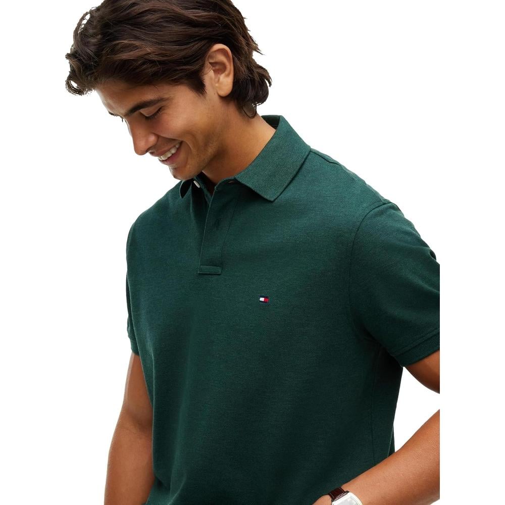 POLO PARA HOMBRE TOMMY HILFIGER CLASSIC FIT MANGA CORTA VERDE ORNAMENTAL JASPEADO - 2
