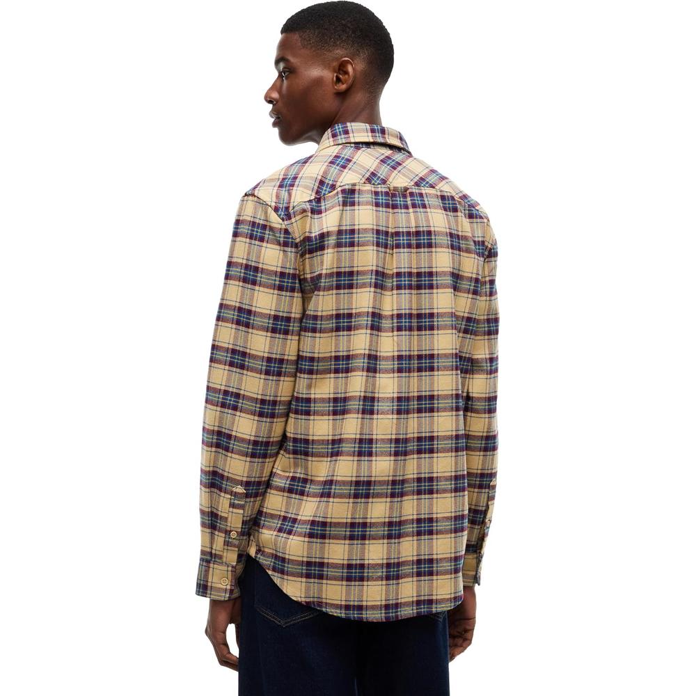 CAMISA PARA HOMBRE TOMMY HILFIGER MANGA LARGA BEIGE ARENA - 4