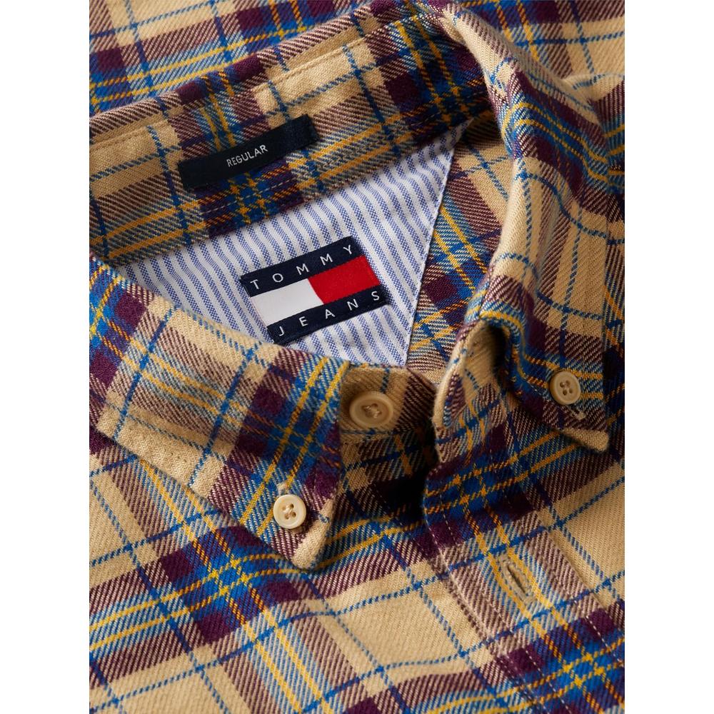 CAMISA PARA HOMBRE TOMMY HILFIGER MANGA LARGA BEIGE ARENA - 5