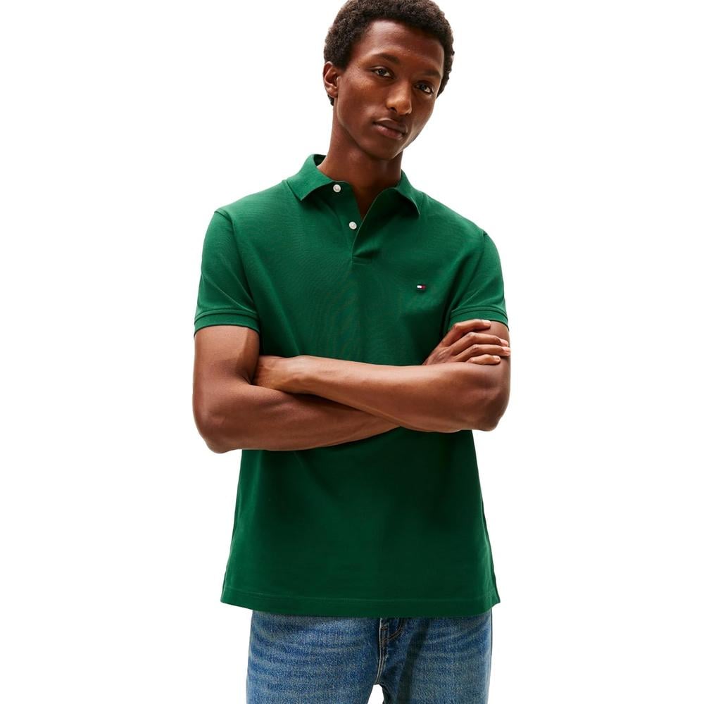 POLO PARA HOMBRE TOMMY HILFIGER CLASSIC FIT MANGA CORTA VERDE ORNAMENTAL - 1