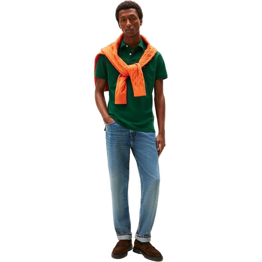 POLO PARA HOMBRE TOMMY HILFIGER CLASSIC FIT MANGA CORTA VERDE ORNAMENTAL - 3