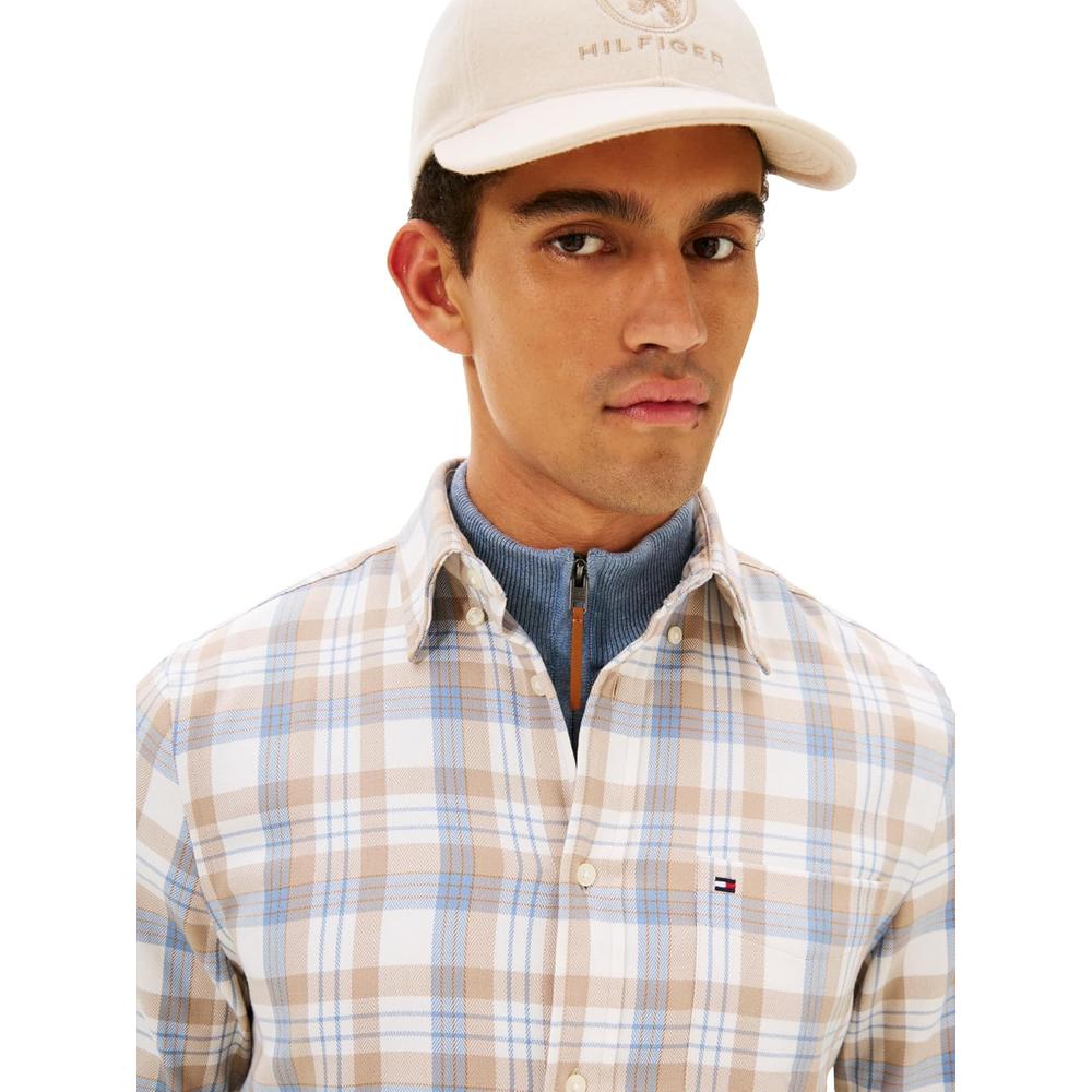 CAMISA PARA HOMBRE TOMMY HILFIGER REGULAR FIT MANGA LARGA MARFIL - 2