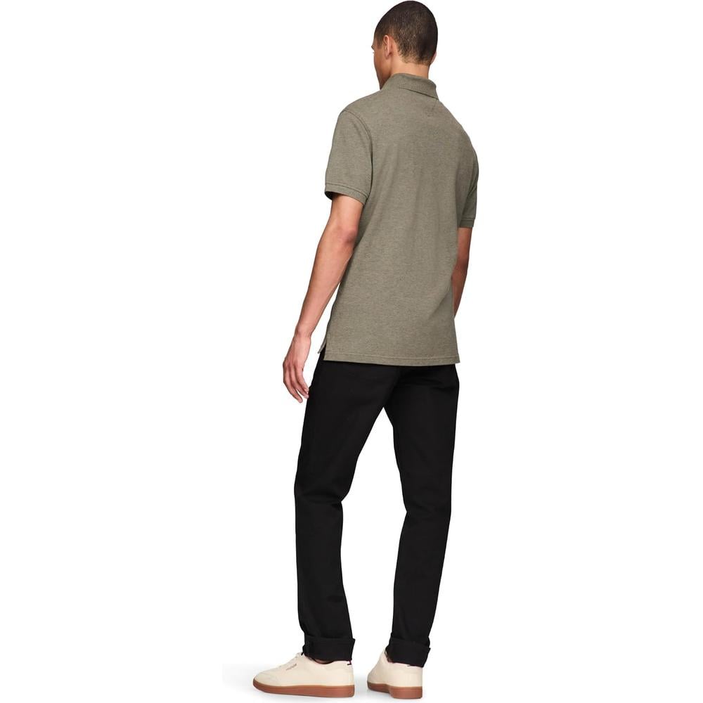 POLO PARA HOMBRE TOMMY HILFIGER 1985 REGULAR FIT MANGA CORTA VERDE OLIVA JASPEADO - 3