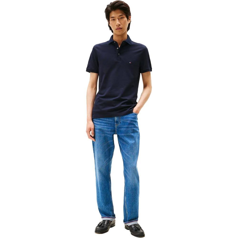 POLO PARA HOMBRE TOMMY HILFIGER 1985 SLIM FIT MANGA CORTA AZUL CIELO DESÉRTICO - 4
