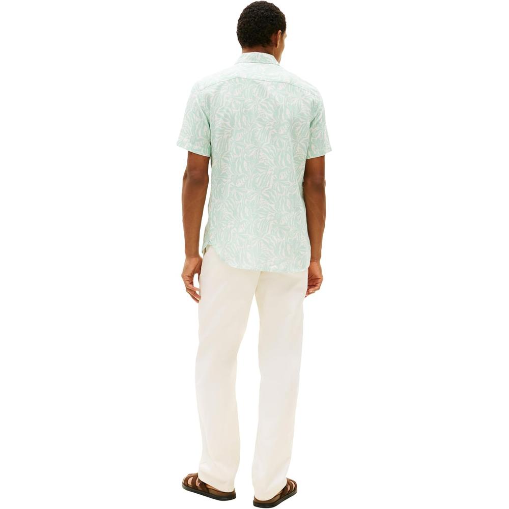 CAMISA PARA HOMBRE TOMMY HILFIGER MANGA CORTA LINO REGULAR FIT MULTICOLOR - 4