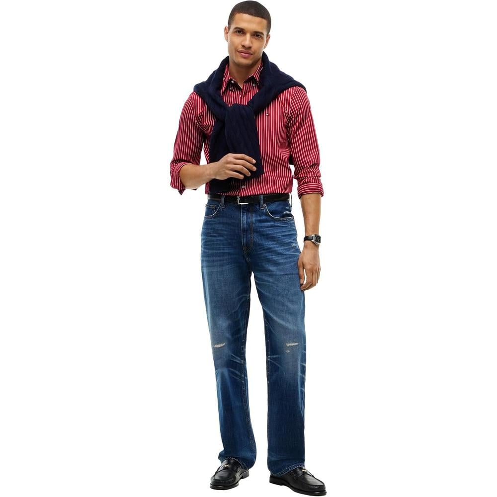 CAMISA PARA HOMBRE TOMMY HILFIGER REGULAR FIT MANGA LARGA ROJO - 3