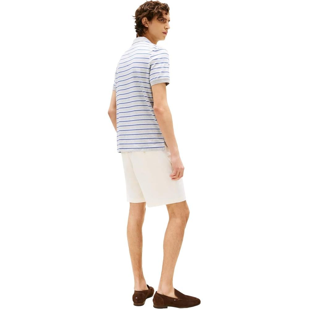 POLO PARA HOMBRE TOMMY HILFIGER REGULAR FIT MANGA CORTA GRIS CLARO Y MULTIRAYAS - 4