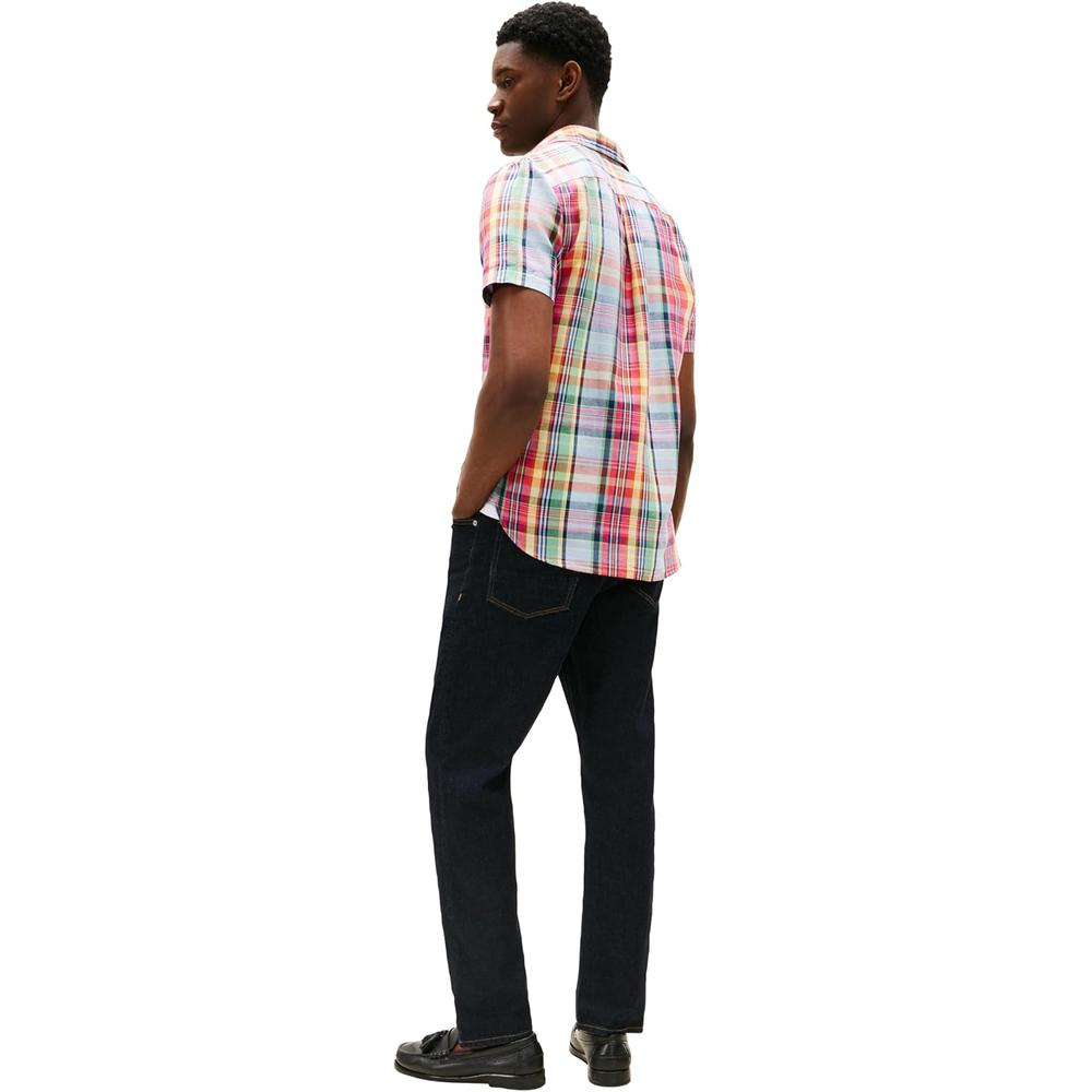 CAMISA PARA HOMBRE TOMMY HILFIGER MANGA CORTA LINO REGULAR FIT MULTICOLOR - 6