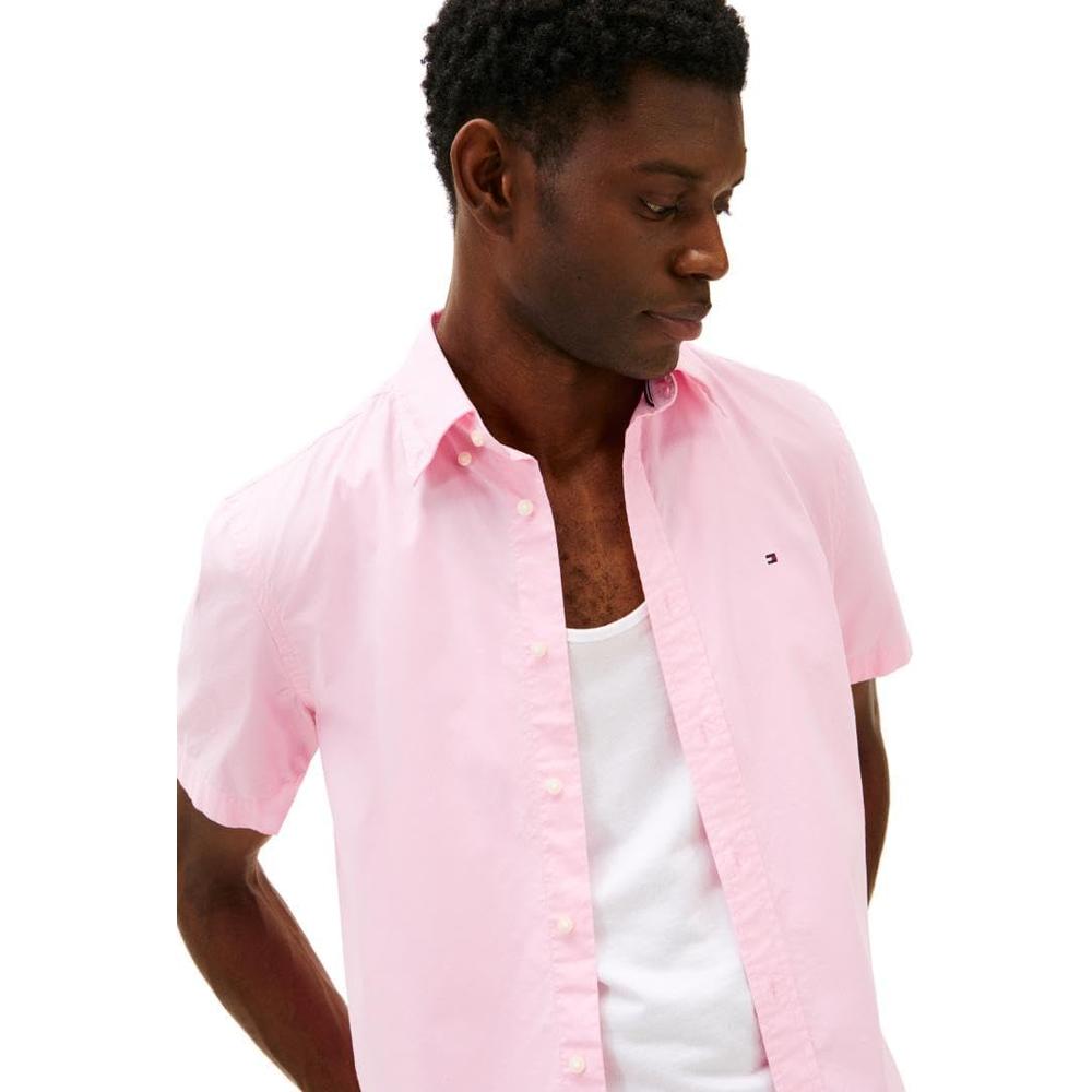 CAMISA PARA HOMBRE TOMMY HILFIGER REGULAR FIT MANGA CORTA ROSA CLÁSICO - 2