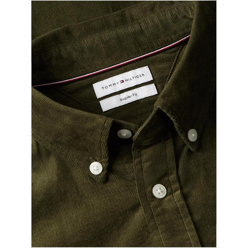 CAMISA PARA HOMBRE TOMMY HILFIGER REGULAR FIT MANGA LARGA VERDE CAZADOR - 5