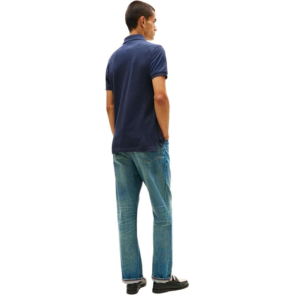 POLO PARA HOMBRE TOMMY HILFIGER 1985 SLIM FIT MANGA CORTA AZUL CIELO DESÉRTICO JASPEADO - 4