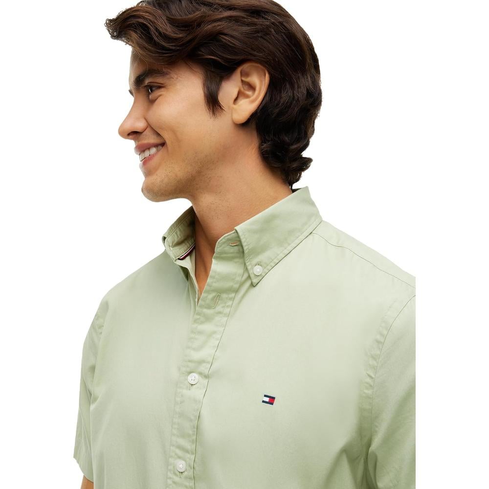 CAMISA PARA HOMBRE TOMMY HILFIGER REGULAR FIT MANGA CORTA VERDE SALVIA - 2