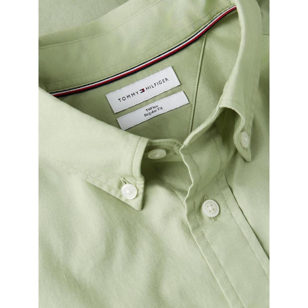 CAMISA PARA HOMBRE TOMMY HILFIGER REGULAR FIT MANGA CORTA VERDE SALVIA - 5