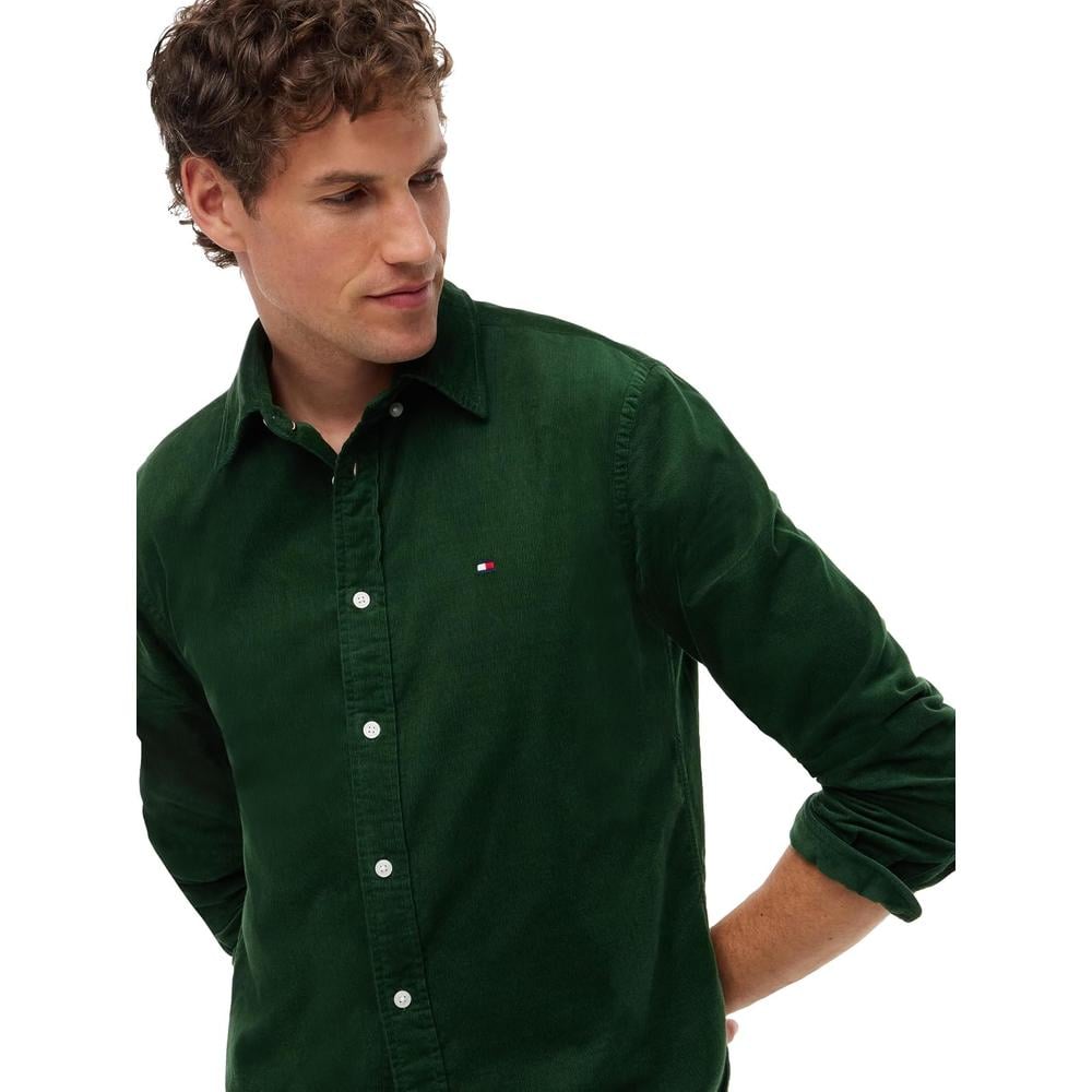 CAMISA PARA HOMBRE TOMMY HILFIGER REGULAR FIT MANGA LARGA VERDE CAMPO - 2