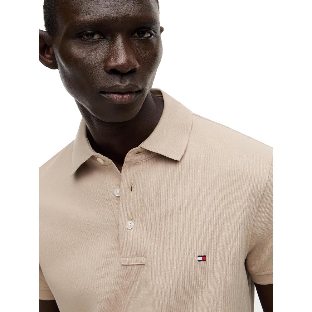 POLO PARA HOMBRE TOMMY HILFIGER 1985 SLIM FIT MANGA CORTA KAKI - 2