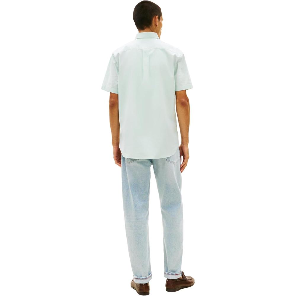 CAMISA PARA HOMBRE TOMMY HILFIGER REGULAR FIT MANGA CORTA VERDE MENTA - 4