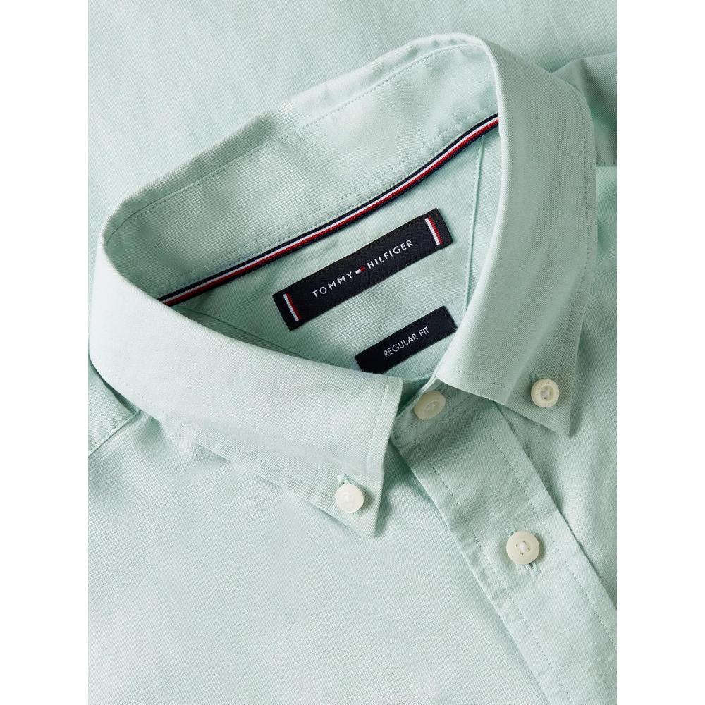 CAMISA PARA HOMBRE TOMMY HILFIGER REGULAR FIT MANGA CORTA VERDE MENTA - 5