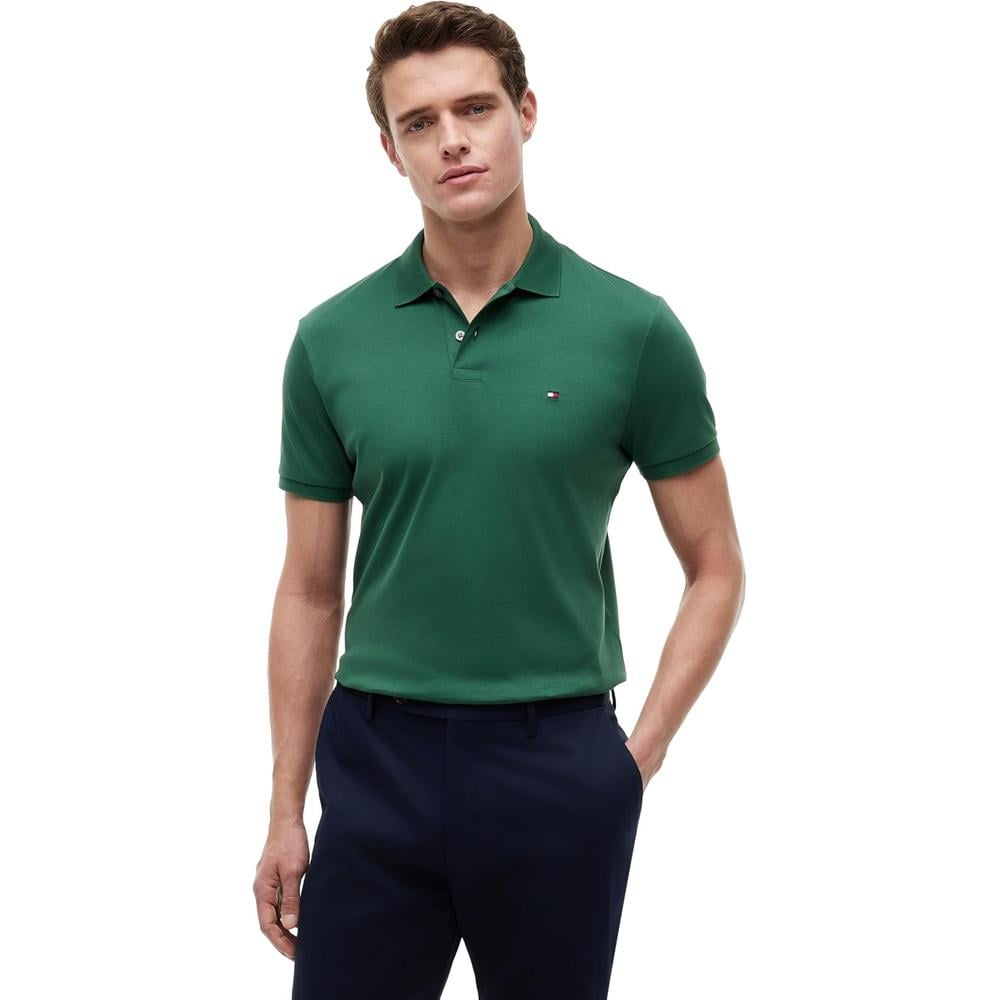 POLO PARA HOMBRE TOMMY HILFIGER REGULAR FIT MANGA CORTA VERDE CALLE - 1