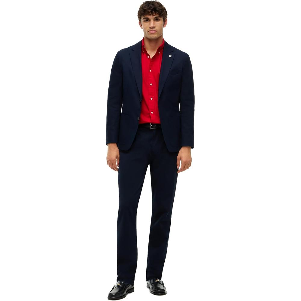 CAMISA PARA HOMBRE TOMMY HILFIGER REGULAR FIT MANGA CORTA ROJO MEDIO - 3