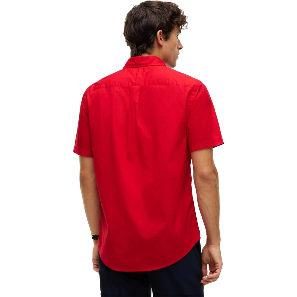 CAMISA PARA HOMBRE TOMMY HILFIGER REGULAR FIT MANGA CORTA ROJO MEDIO - 4