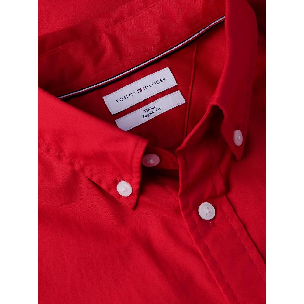 CAMISA PARA HOMBRE TOMMY HILFIGER REGULAR FIT MANGA CORTA ROJO MEDIO - 5