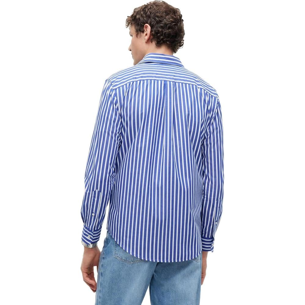 CAMISA PARA HOMBRE TOMMY HILFIGER REGULAR FIT MANGA LARGA AZUL WEDGE BLANCO - 4