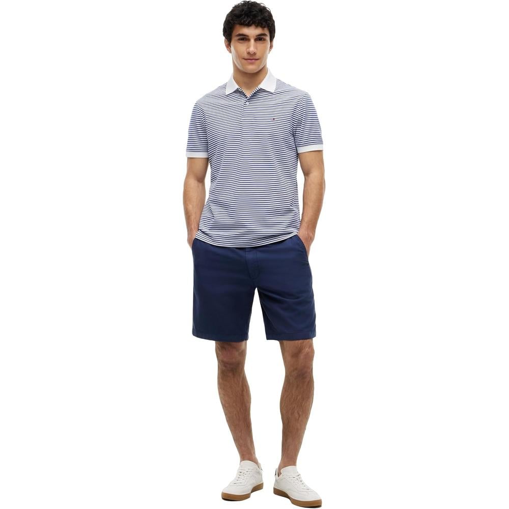 POLO PARA HOMBRE TOMMY HILFIGER REGULAR FIT MANGA CORTA AZUL PIGMENTADO BLANCO - 3