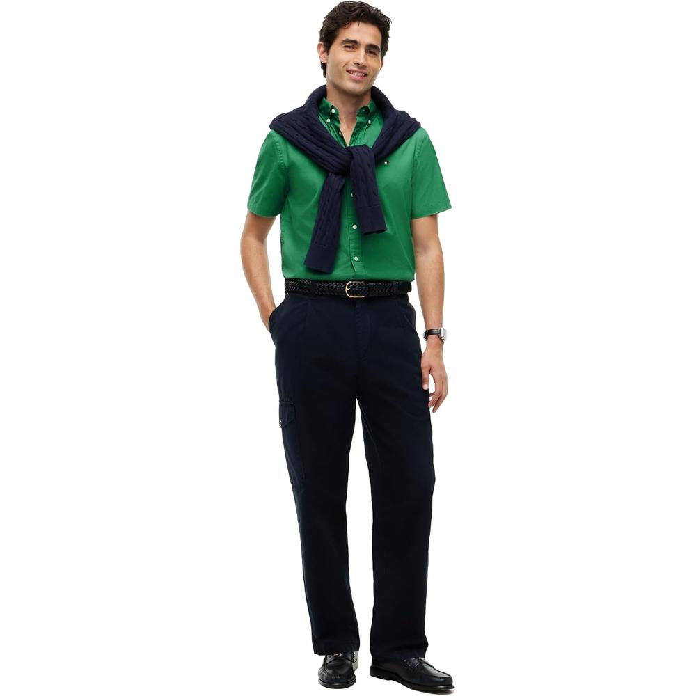 CAMISA PARA HOMBRE TOMMY HILFIGER REGULAR FIT MANGA CORTA VERDE ALASKA - 3