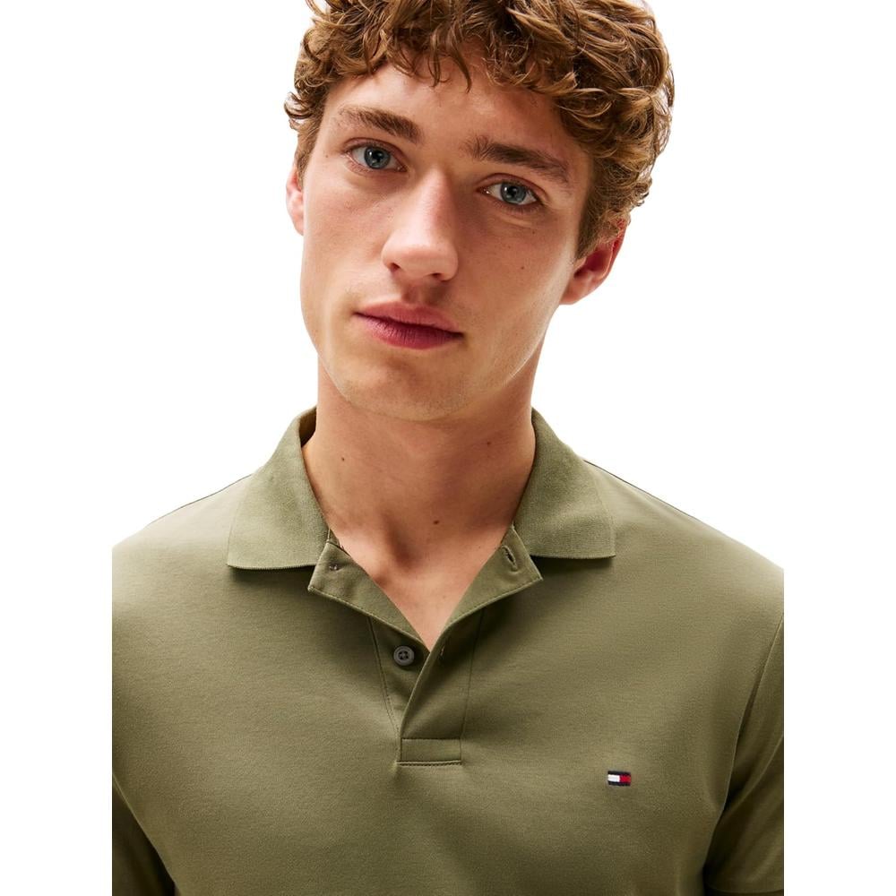POLO PARA HOMBRE TOMMY HILFIGER REGULAR FIT MANGA CORTA VERDE COMBATE - 2
