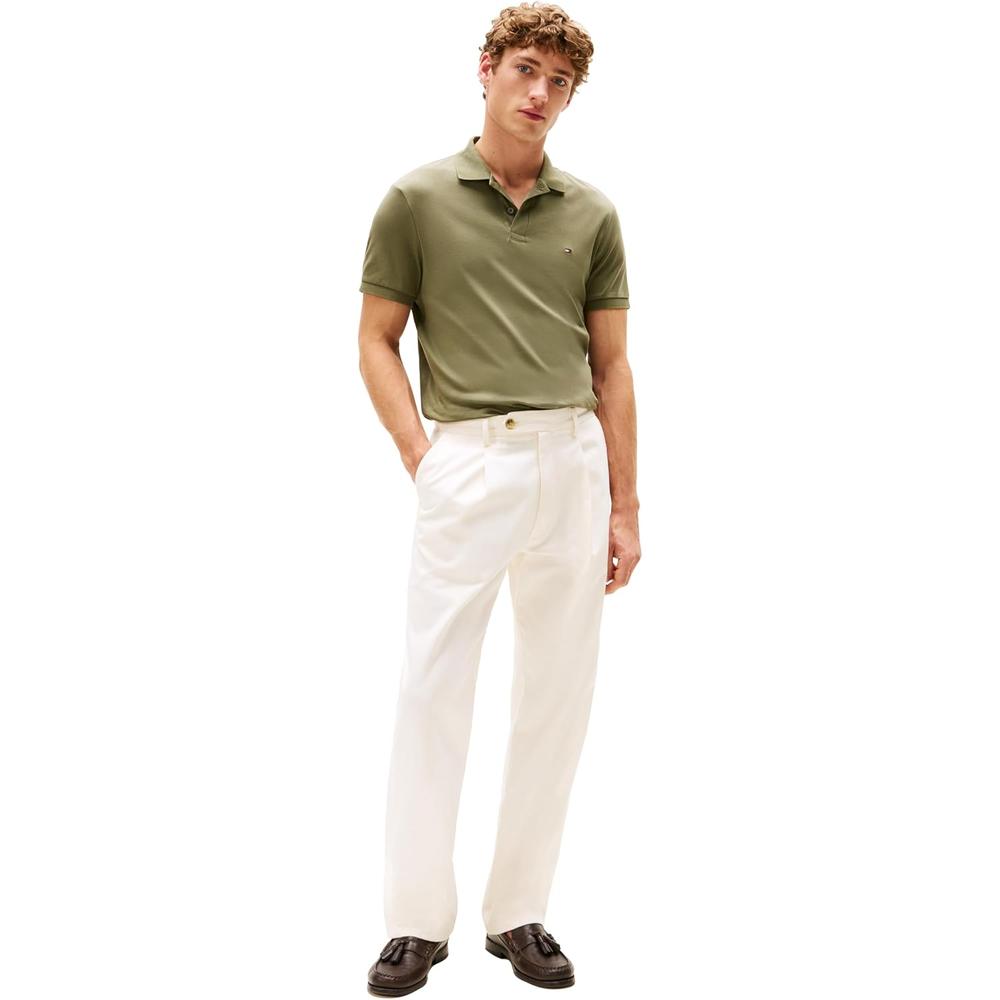 POLO PARA HOMBRE TOMMY HILFIGER REGULAR FIT MANGA CORTA VERDE COMBATE - 3