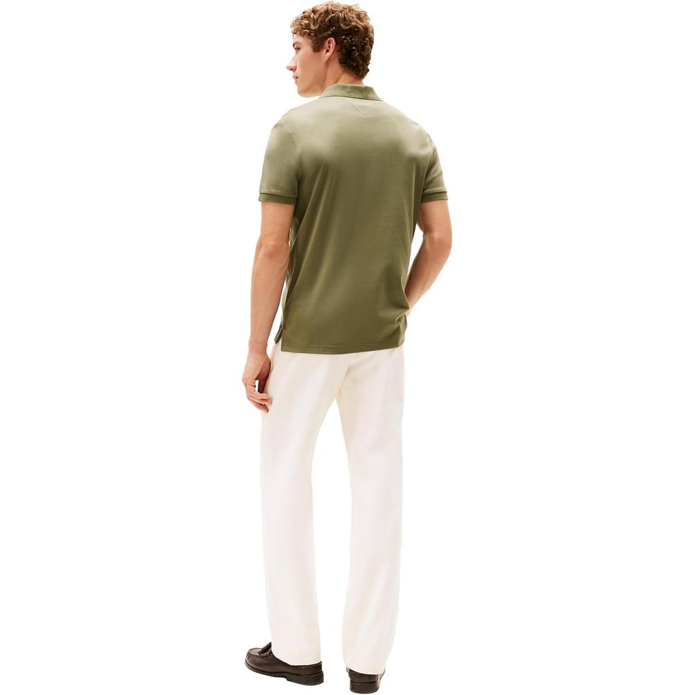 POLO PARA HOMBRE TOMMY HILFIGER REGULAR FIT MANGA CORTA VERDE COMBATE - 4