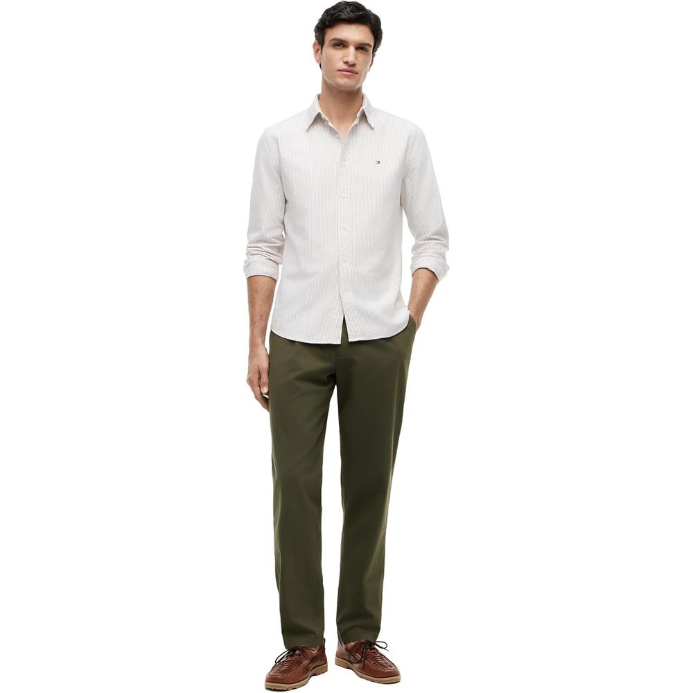 CAMISA PARA HOMBRE TOMMY HILFIGER OXFORD REGULAR FIT MANGA LARGA TOPOS COSTEROS RAYAS - 3