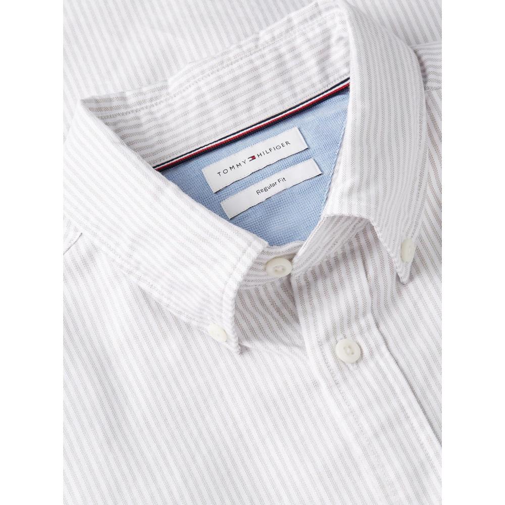 CAMISA PARA HOMBRE TOMMY HILFIGER OXFORD REGULAR FIT MANGA LARGA TOPOS COSTEROS RAYAS - 5